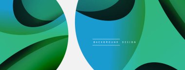 Yaratıcı geometrik duvar kağıdı. Asgari soyut arkaplan. Duvar kağıdı arkaplanı veya iniş sayfası için daire ve dalga kompozisyon vektör çizimi