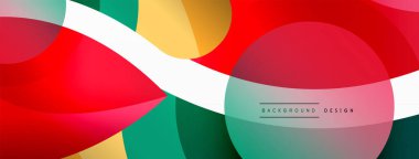 Yaratıcı geometrik duvar kağıdı. Asgari soyut arkaplan. Duvar kağıdı arkaplanı veya iniş sayfası için daire dalga ve yuvarlak şekiller kompozisyon vektör çizimi