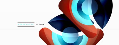 Yaratıcı geometrik duvar kağıdı. Asgari soyut arkaplan. Duvar kağıdı arkaplanı veya iniş sayfası için daire dalga ve yuvarlak şekiller kompozisyon vektör çizimi