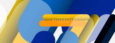 Soyut arkaplan. Yuvarlak şekiller, gri arkaplanda çizgiler. Duvar kağıdı afişi veya iniş sayfası için vektör illüstrasyonu