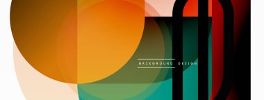 Yaratıcı geometrik duvar kağıdı. Asgari çember üçgen ve kare çizgi soyut arkaplan. Duvar kağıdı afişi veya iniş sayfası için vektör illüstrasyonu