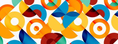 Renkli çember soyut arkaplan. Duvar kağıdı, afiş, sunum, arkaplan şablonu