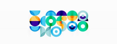 Renkli çember soyut arkaplan. Duvar kağıdı, afiş, sunum, arkaplan şablonu