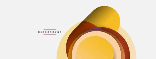 Circle and round shapes abstract background. Vector illustration for wallpaper banner background or landing page — Stock Vector