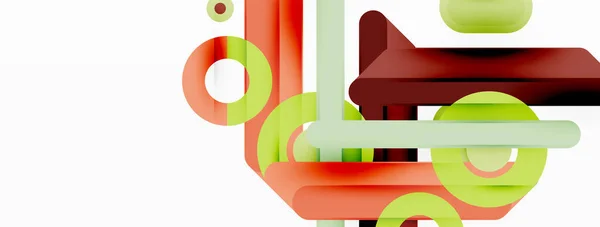 Vonalak geometriai háttér. Csíkok és gyűrűk összetétel üzleti sablon tapéta, banner, háttér vagy leszállás — Stock Vector