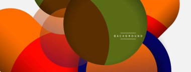 Yaratıcı geometrik duvar kağıdı. Asgari soyut arkaplan. Duvar kağıdı arkaplanı veya iniş sayfası için daire bileşimi vektör çizimi