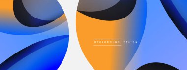 Yaratıcı geometrik duvar kağıdı. Asgari soyut arkaplan. Duvar kağıdı arkaplanı veya iniş sayfası için daire ve dalga kompozisyon vektör çizimi