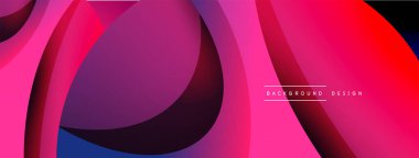 Yaratıcı geometrik duvar kağıdı. Asgari soyut arkaplan. Duvar kağıdı arkaplanı veya iniş sayfası için daire ve dalga kompozisyon vektör çizimi