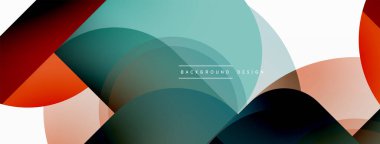 Yuvarlak üçgen çizgileri ve daireleri şekillendirir. Duvar kağıdı afişi arkaplanı veya iniş sayfası için Geometrik vektör çizimi