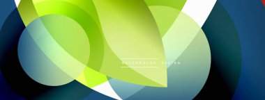 Yaratıcı geometrik duvar kağıdı. Asgari soyut arkaplan. Duvar kağıdı arkaplanı veya iniş sayfası için daire dalga ve yuvarlak şekiller kompozisyon vektör çizimi