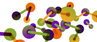 Çizgi noktaları geometrik soyut arkaplan bağlantıları. Çizgilerle birbirine bağlı çemberler. Duvar kağıdı, afiş, arkaplan veya iniş için moda tekno iş şablonu