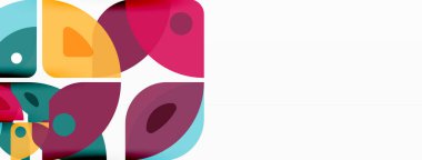 Çizgiler, kareler, daireler ve üçgenler. Duvar kağıdı, pankart, arkaplan, sunum veya iniş sayfası için Geometrik soyut arkaplan