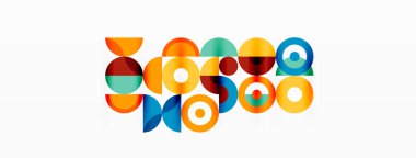 Renkli çember soyut arkaplan. Duvar kağıdı, afiş, sunum, arkaplan şablonu