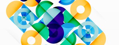 Renkli çember soyut arkaplan. Duvar kağıdı, afiş, sunum, arkaplan şablonu