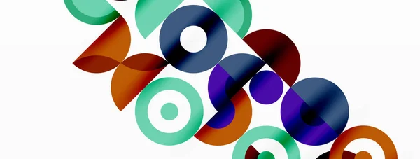 Kleurrijke cirkel abstracte achtergrond. Sjabloon voor behang, banner, presentatie, achtergrond — Stockvector