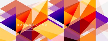 Renkli üçgen bileşimi, geometrik soyut arkaplan. Tekno veya iş konsepti, duvar kağıdı, afiş, arkaplan, iniş sayfası deseni