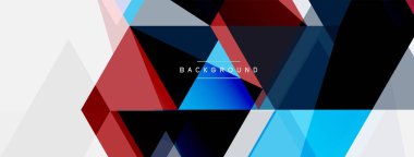 Renkli üçgen bileşimi, geometrik soyut arkaplan. Tekno veya iş konsepti, duvar kağıdı, afiş, arkaplan, iniş sayfası deseni