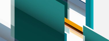 Vektör arkaplanı. Gölge efektli soyut örtüşen renk çizgileri tasarımı. Duvar kağıdı afişi için resim arkaplanı veya iniş sayfası