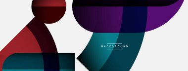 Moda şekilleri, renk minimal tasarım bileşimi, duvar kağıdı afişi veya iniş sayfası için çizgiler ve gölgeler