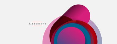 Yaratıcı geometrik duvar kağıdı. Asgari soyut arkaplan. Duvar kağıdı arkaplanı veya iniş sayfası için daire bileşimi vektör çizimi