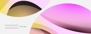 Yaratıcı geometrik duvar kağıdı. Asgari soyut arkaplan. Duvar kağıdı arkaplanı veya iniş sayfası için daire ve dalga kompozisyon vektör çizimi