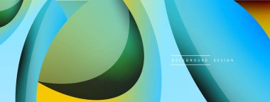 Yaratıcı geometrik duvar kağıdı. Asgari soyut arkaplan. Duvar kağıdı arkaplanı veya iniş sayfası için daire ve dalga kompozisyon vektör çizimi