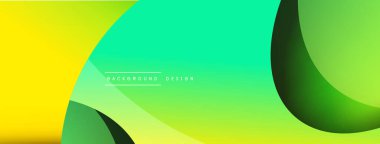 Yaratıcı geometrik duvar kağıdı. Asgari soyut arkaplan. Duvar kağıdı arkaplanı veya iniş sayfası için daire ve dalga kompozisyon vektör çizimi