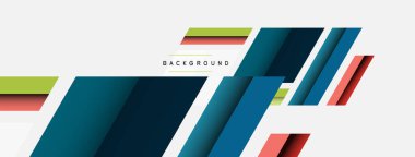 Vektör arkaplanı. Gölge efektli soyut örtüşen renk çizgileri tasarımı. Duvar kağıdı afişi için resim arkaplanı veya iniş sayfası