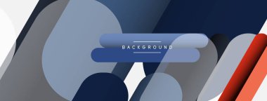 Soyut arkaplan. Yuvarlak şekiller, gri arkaplanda çizgiler. Duvar kağıdı afişi veya iniş sayfası için vektör illüstrasyonu