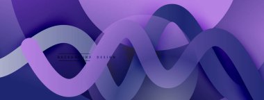 Gölge efektli dalga çizgisi olan soyut gradyan arkaplan. Geometrik bileşim. 3B gölge efektleri ve sıvı eğimleri