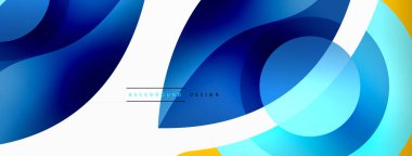 Yaratıcı geometrik duvar kağıdı. Asgari soyut arkaplan. Duvar kağıdı arkaplanı veya iniş sayfası için daire dalga ve yuvarlak şekiller kompozisyon vektör çizimi