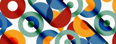 Renkli çember soyut arkaplan. Duvar kağıdı, afiş, sunum, arkaplan şablonu