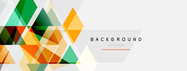 Renkli üçgen bileşimi, geometrik soyut arkaplan. Tekno veya iş konsepti, duvar kağıdı, afiş, arkaplan, iniş sayfası deseni