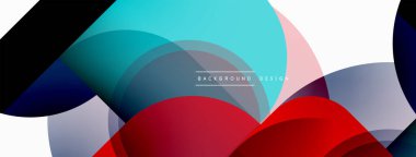 Yuvarlak üçgen çizgileri ve daireleri şekillendirir. Duvar kağıdı afişi arkaplanı veya iniş sayfası için Geometrik vektör çizimi