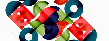 Renkli çember soyut arkaplan. Duvar kağıdı, afiş, sunum, arkaplan şablonu