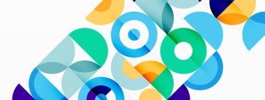 Renkli çember soyut arkaplan. Duvar kağıdı, afiş, sunum, arkaplan şablonu