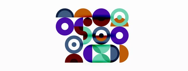 Colorful circle abstract background. Template for wallpaper, banner, presentation, background — Stock Vector