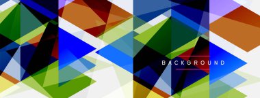 Renkli üçgen bileşimi, geometrik soyut arkaplan. Tekno veya iş konsepti, duvar kağıdı, afiş, arkaplan, iniş sayfası deseni