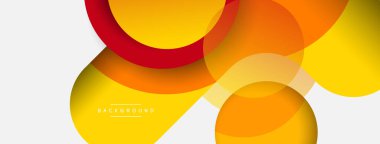 Vektör yuvarlak şekilli daireler minimum geometrik arkaplan. Duvar kağıdı afişi veya iniş sayfası için vektör illüstrasyonu