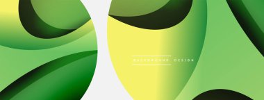 Yaratıcı geometrik duvar kağıdı. Asgari soyut arkaplan. Duvar kağıdı arkaplanı veya iniş sayfası için daire ve dalga kompozisyon vektör çizimi