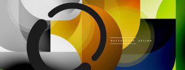 Geometrik asgari duvar kağıdı. Geometrik şekiller. Duvar kağıdı afişi veya iniş sayfası için vektör illüstrasyonu