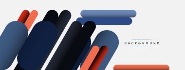 Soyut arkaplan. Yuvarlak şekiller, gri arkaplanda çizgiler. Duvar kağıdı afişi veya iniş sayfası için vektör illüstrasyonu