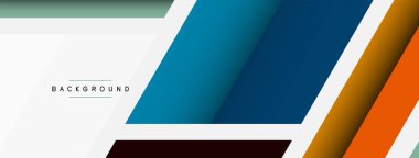 Vektör arkaplanı. Gölge efektli soyut örtüşen renk çizgileri tasarımı. Duvar kağıdı afişi için resim arkaplanı veya iniş sayfası