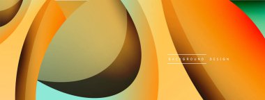 Yaratıcı geometrik duvar kağıdı. Asgari soyut arkaplan. Duvar kağıdı arkaplanı veya iniş sayfası için daire ve dalga kompozisyon vektör çizimi