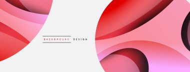 Yaratıcı geometrik duvar kağıdı. Asgari soyut arkaplan. Duvar kağıdı arkaplanı veya iniş sayfası için daire ve dalga kompozisyon vektör çizimi