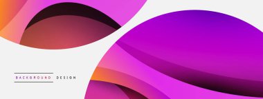 Yaratıcı geometrik duvar kağıdı. Asgari soyut arkaplan. Duvar kağıdı arkaplanı veya iniş sayfası için daire ve dalga kompozisyon vektör çizimi