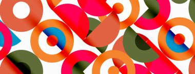 Renkli çember soyut arkaplan. Duvar kağıdı, afiş, sunum, arkaplan şablonu