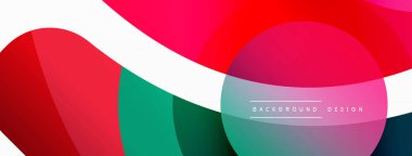 Yaratıcı geometrik duvar kağıdı. Asgari soyut arkaplan. Duvar kağıdı arkaplanı veya iniş sayfası için daire dalga ve yuvarlak şekiller kompozisyon vektör çizimi