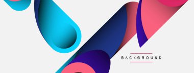 Soyut arkaplan. Minimum geometrik daireler ve koyu gölgeli yuvarlak şekiller. Duvar kağıdı afişi veya arkaplan için moda teknoloji iş şablonu