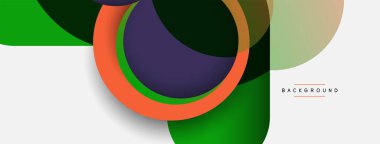 Yaratıcı geometrik duvar kağıdı. Asgari soyut arkaplan. Duvar kağıdı arkaplanı veya iniş sayfası için daire bileşimi vektör çizimi